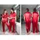 thumbnail image 2 of Pijama de satén personalizado para pareja, conjunto de ropa de dormir corta y larga, ideal para regalo de aniversario, boda, novia y novio, 2 of 4