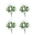 thumbnail image 2 of 4 piezas de rosas artificiales para decoración de mesa, ramo floral decorativo para jardín y hogar., 2 of 8