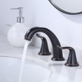 thumbnail image 4 of Wowow 8 in. Widespread Double Handle Bathroom Faucet with Pop Drain and Supply Line in Oil Rubbed Bronze, 4 of 9