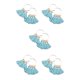 thumbnail image 3 of Minnieouse Pendientes de araña Abanico bohemio Tribal Borla Oreja Gota Flecos Aro Día de San Valentín Niñas Accesorios de boda Azul lago Type2 NO2 Minnieouse CBP455359, 3 of 4