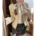 thumbnail image 3 of -Chaqueta de ante Vintage para mujer, abrigo de estilo universitario japonés, estilo años 2000, moda coreana, Primavera, 3 of 5