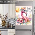 thumbnail image 5 of Flamingo Sunglasses and Flowers Floral Summer Dishwasher Magnetic Covers Magnet Sticker Kitchen Decor Dishwasher Refrigerator Front Door Covers Decorative Magnetic 23" x 26", 5 of 5
