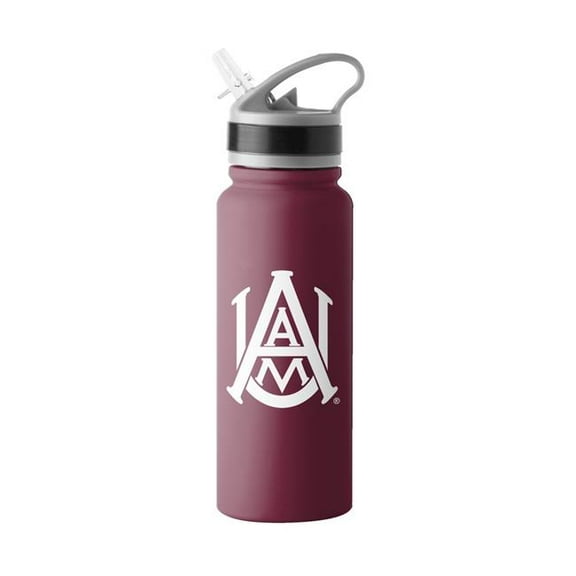 Logo Brands 103-S25UFTB-8 Alabama A&M 25 oz Logo Stainless Single Wall Flip Top Bottle
