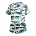 thumbnail image 3 of YDKZYMD Womens Scrub Tops Zip Up Jacket Hawaiian Tropical V Neck Petite Nurse Uniform Scrub Tops with Pockets Graphic Short Sleeve Scrubs Plus Size Jogger Workwear Scrub Shirt White 5XL, 3 of 3