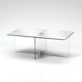 thumbnail image 3 of Evelyn&Zoe Gehry 24'' Wide Rectangular Coffee Table, Clear Glass, 3 of 5