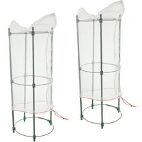 Melantax Set of plant cages, garden tomato cages, wooden stakes, vegetable trellises with mesh bags