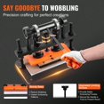 thumbnail image 4 of Leather Cutting Machine, 10.2 X 4.7 In Embossing Plate Manual Die Cutter, 0.47 In Pressure Stroke Dual Guide Shafts Die Cut Machine, Leather Embossing Machine For Various Of Materials, 4 of 10