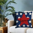 thumbnail image 4 of 4Th of July Djunllk Decorative Pillow Covers - Independence Day Patriotic Stars Stripes Flag Print Throw Pillow Covers, Home Decor Pillow Cases for Memorial Day Veteran's Day, 4 of 6