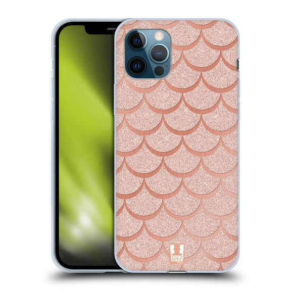 Head Case Designs Mermaid Scales Rose Gold Soft Gel Case Compatible with Apple iPhone 12 / iPhone 12 Pro
