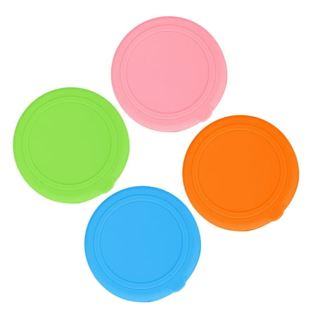 PTOOTP Universal Silicone Food Covers, Reusable Stretchable Bowl Lids, Set of 4, Airtight, Kitchen Storage