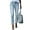 Beau Blue, variant on Womens Jeans High Waisted Stretchy Ripped Distressed Tummy Control Straight Ankle Jean for Women Trendy