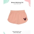 thumbnail image 3 of Disney Minnie Mouse Girls Mesh Button Down Shirt and Shorts Set (Peach, 6X), 3 of 5