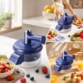 thumbnail image 6 of Electric Food Chopper and Peeler 2 in 1, Rechargeable Mini Vegetable Cutter with Stainless Steel Blades, Portable Fruit and Garlic Mincer for Home, Camping, and Travel, 6 of 7