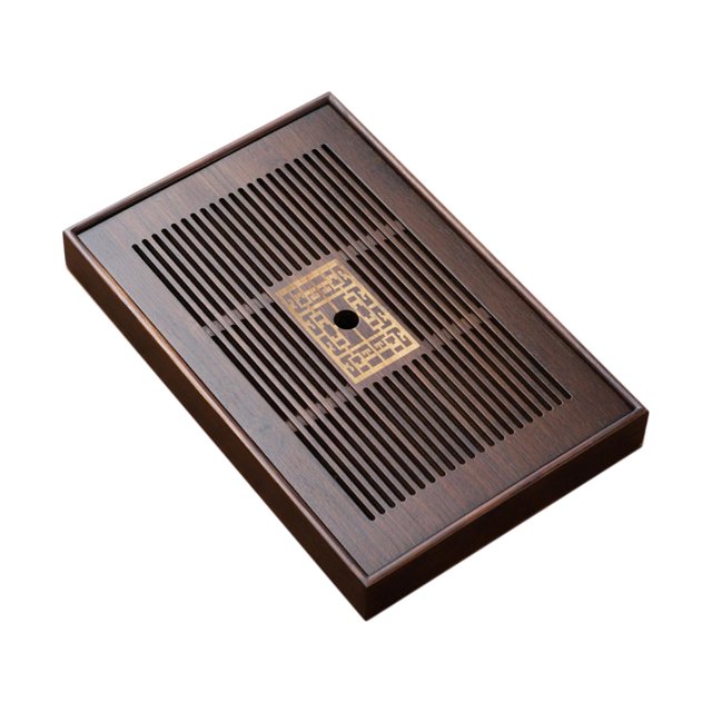 Bambú chino con caja de almacenamiento de agua, accesorio para juego de té Medio