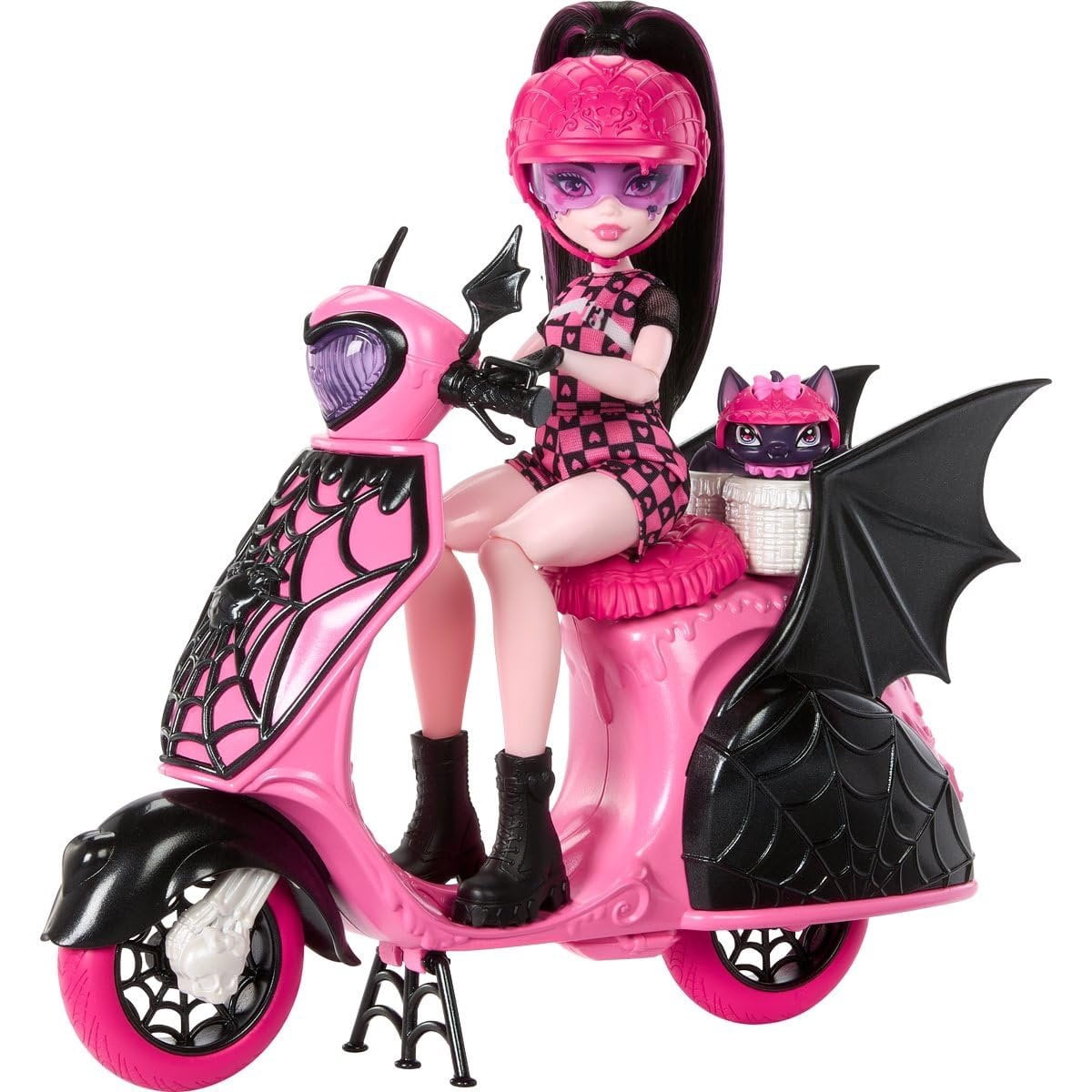 Monster High Draculaura Vamptastic Scooter Doll And Vehicle Playset 2025 Mattel