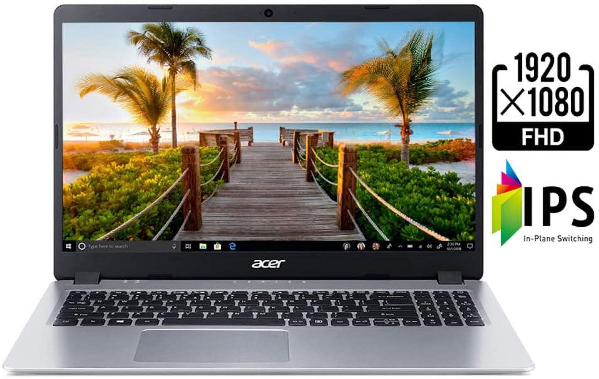 Acer Aspire 5 15.6" FHD PC Laptop, AMD Ryzen 3 3200U, 4GB RAM, 128GB SSD, Windows 10, Silver, A515-43-R19L - image 2 of 3