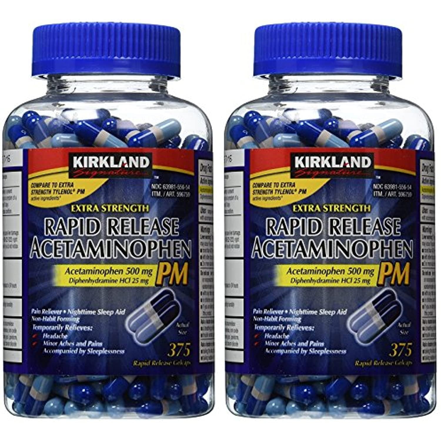 Kirkland Signature Extra Strength orjzom Rapid Release Acetaminophen PM