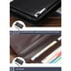 thumbnail image 5 of Minnieouse Cartera larga para hombre, tarjetero de lujo de estilo Simple, monedero de Color sólido con cremallera, monedas, bolsa para llaves de Carteras Color café, 5 of 6