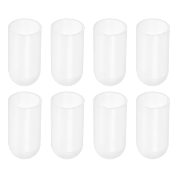 8Pack Silicone End Caps, 24mm(15/16") ID 38mm(1-1/2") Height, Clear
