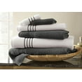 thumbnail image 2 of Modern Threads 6 Piece Quick Dry Stripe Towel Set, Platinum, 2 of 2