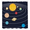thumbnail image 2 of Ambesonne Space Shower Curtain, Solar System Planets Orbit, 69"Wx84"L, Multicolor, 2 of 4