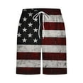 thumbnail image 5 of cllios Big and Tall Swim Trunks for Men 4th of July Quick Dry Board Shorts Elastic Waisted Beach Shorts with Pockets Mens American Flag Swimming Shorts Drawstring Athletic Shorts, 5 of 5