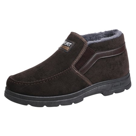 

Women Walking Shoes Men s Winter Thickened Plush Solid Color Slip On Flat Bottomed Hiking Leisure Warm Snow Boots Cotton Shoes Snow Boots for Men Cloth A