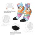 thumbnail image 5 of Johaoi Bluey Pattern Novelty Socks, Funny Socks Over The Calf Tube Stocking Crew Colorful Stockings for Women and Men, 5 of 7