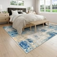 thumbnail image 7 of Moynesa 9'x12' Area Rug for Living Room Machine Washable Rugs Modern Abstract Low Pile Soft Mat Large Indoor Non-Slip Accent Carpet for Dining Room Table Apartment,Blue, 7 of 7