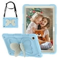 thumbnail image 2 of for Samsung Galaxy Tab A9+ 11.0" 2023 SM-X210 / SM-X215 / SM-X216 Case for Kids, with Butterfly Wings Kickstand Shoulder Strap Heavy Duty Rugged 2 In 1 Silicone PC Cover, Blue+Beige, 2 of 6