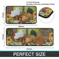 thumbnail image 3 of Rooster Kitchen Rug 2 Piece Set, Farmhouse Chicken Kitchen Mat, Home Decor Kitchen Sink Rugs and Mats Non Skid Washable Absorbent Microfiber Kitchen Floor Carpet 17" x 47"+17" x 30", 3 of 6