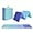 Blue Gradient, variant on Matladin 8 FT Folding Gymnastics Gym Exercise Aerobics Mat, 8’x 2’ x 2” PU Leather Tumbling Mats for Stretching Yoga Cheerleading Martial Arts, Play