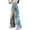 Blue, variant on Coerni Girls Wide Leg Cargo Jeans Y2K Baggy Tie Dye Streetwear Straight Loose Trousers Trendy Outfit Hip Hop Aesthetic Clothes