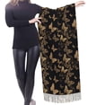 thumbnail image 4 of Shawl Wraps for Women - modern golden butterfly Oversized Fall Winter Fashion Blanket Scarf for Women, 4 of 6