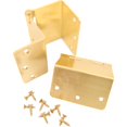 thumbnail image 2 of Swing Clear Offset Hinge, 3-1/2 Inches, 1/4" Radius Corner, Fits Doors 1-3/8" to 1-3/4" Thick, 2-Pack, Polished Brass by Stone Harbor Hardware, 2 of 4