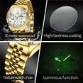 thumbnail image 6 of OLEVS Watches for Men, Mens Watches Quartz Gold Stainless Steel Waterproof Luminous Business Calendar Wrist Watch reloj para hombre, 6 of 12