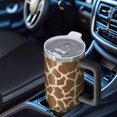 thumbnail image 6 of 40oz Tumbler with Handle and Straw, Vacuum Insulated Stainless Steel Travel Mug, Fits Car Cup Holder, Animal Print, 6 of 6