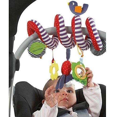 Kid Baby Crib Cot Pram Hanging Rattles, Spiral Stroller Car Seat Toy