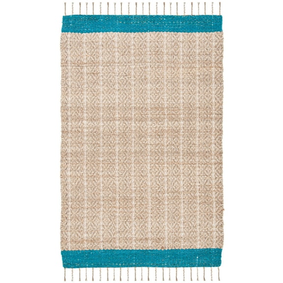 SAFAVIEH Cape Cod Kristen Distressed Area Rug, Blue/Natural, 4' x 6'