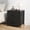 Black, variant on Kelno Nightstand 2 Drawers Fabric Storage Dresser Small Bedside Table Wood Top, Black
