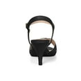 thumbnail image 3 of BLISSFUL STEP Women's Shoes Kitten Heel Open Toe Cross Straps Adjustable Ankle Strap Sandals Black 9, 3 of 8