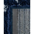thumbnail image 5 of Unique Loom Rabat Shag Collection Area Rug - Tribal (8' x 10' Rectangle Navy Blue/Ivory), 5 of 6