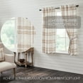 thumbnail image 6 of VHC Brands Plaid Short Curtain Panel, Wheat, 63x36, Set of 2, 6 of 6