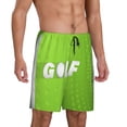 thumbnail image 2 of Logiee golf ball Print Men's Pajama Shorts with Drawstring & Pockets,Sleep Shorts for Men,Sleepwear Bottoms,Elastic Waistband Loungewear-X-Large, 2 of 6