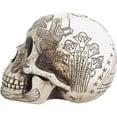 thumbnail image 2 of Ancient Egypt Human Skull Etched with Egyptian Symbols Figurine Skeleton New, 2 of 3