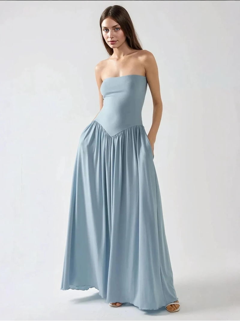 Sofie Strapless Fitted Maxi Dress