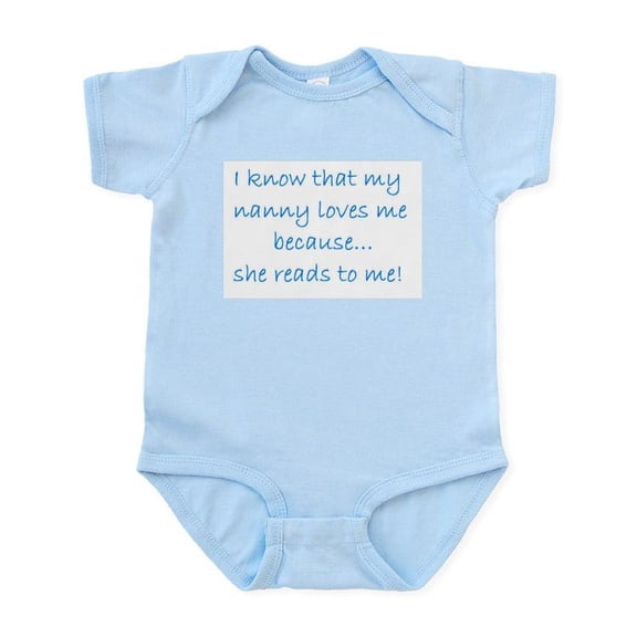 CafePress - SHE READS TO ME! (301) Infant Creeper - Baby Light Bodysuit, Size Newborn - 24 Months