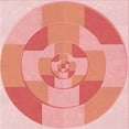 thumbnail image 1 of Ahgly Tapis d'Intérieur Lavable en Machine Carré Transitionnel Rose Pastel, 7 Pieds Carré, 1 of 7