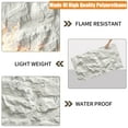 thumbnail image 3 of 6-Pack 3D Faux Stone Wall Panels, 47.24" x 23.62" PU Cement-Texture Wainscoting Panels for Interior Walls, Waterproof & Lightweight, Covers 46.5 SF, for TV Wall Office Living Room, 3 of 8