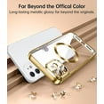 thumbnail image 4 of Magnetic Clear for iPhone 11 Case with Exlusive Build-in Camera Cover [No.1 Strong N52 Magnets] [Compatible with Magsafe] for Women Girls Phone Case (6.1")-Gold, 4 of 14